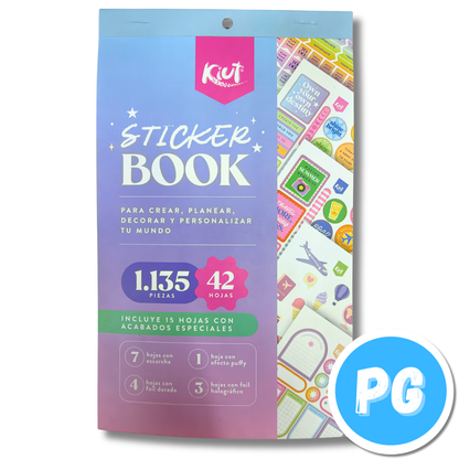 Libreta Kiut Stickers 42 Hojas Surtidos 1.135 Unidades