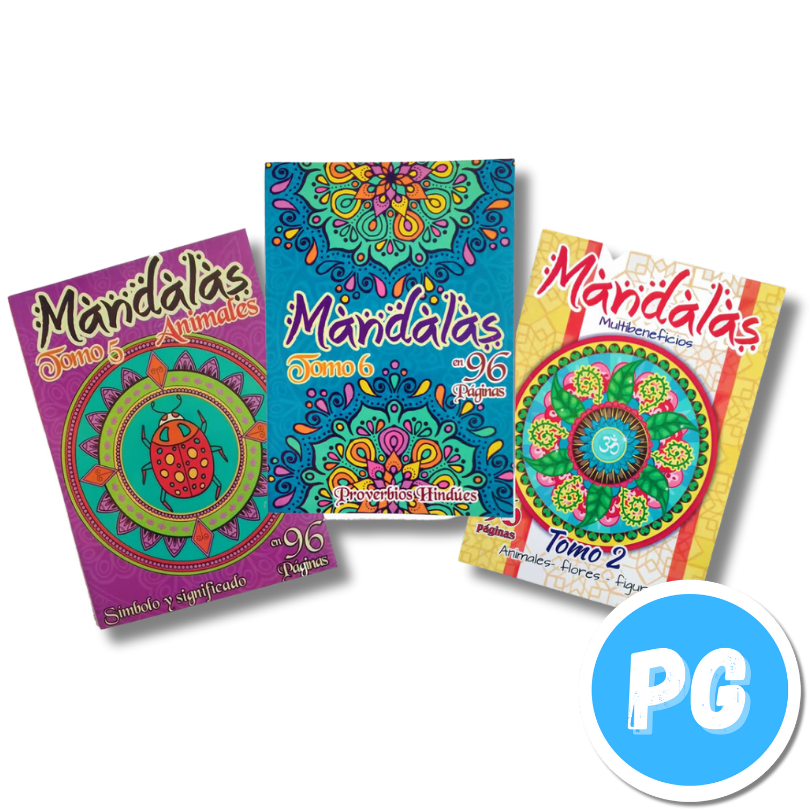 Libro Mandalas Mediano Pasta Blanda 96 Paginas - Se Envia Un Motivo Aleatorio
