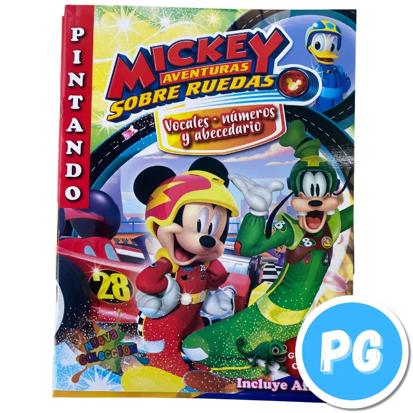 Libro Para Colorear Mickey Mouse Vocales Numeros Y Abecedario