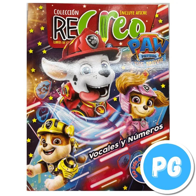 Libro Para Colorear Paw Patrol Vocales Numeros Y Abecedario