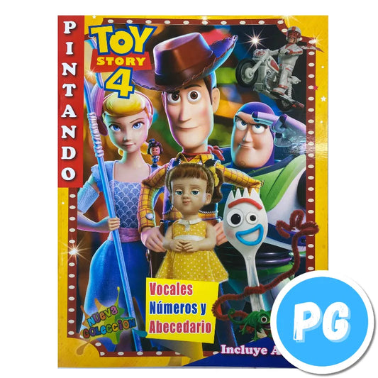 Libro Para Colorear Toy Story Vocales Numeros Y Abecedario