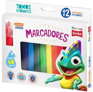 Paquete De Marcadores Scribe Jumbo (gruesos) X12 Unds