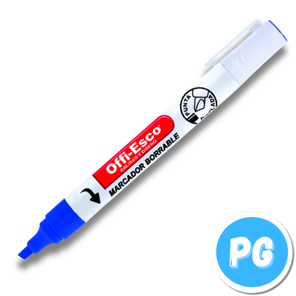 Marcador Offiesco Borrable Recargable OE-507 Unidad Azul Rey