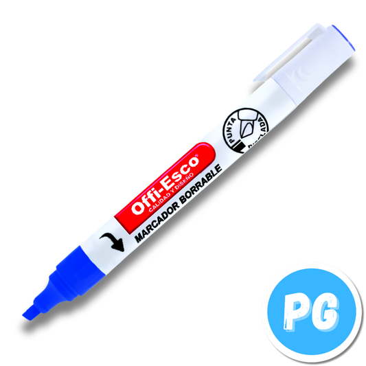 Marcador Offiesco Borrable Recargable OE-507 Unidad Azul Rey