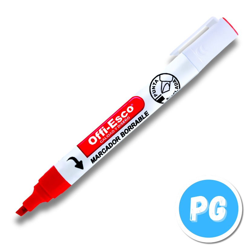 Marcador Offiesco Borrable Recargable OE-507 Unidad Rojo