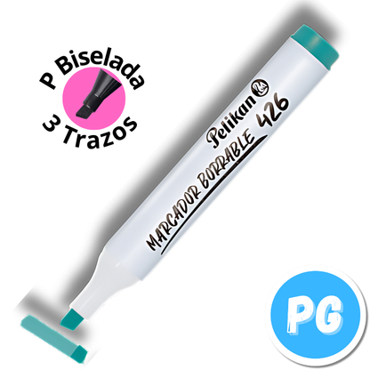 Caja Marcador Pelikan Borrable 426 x10 Unds Agua Marina