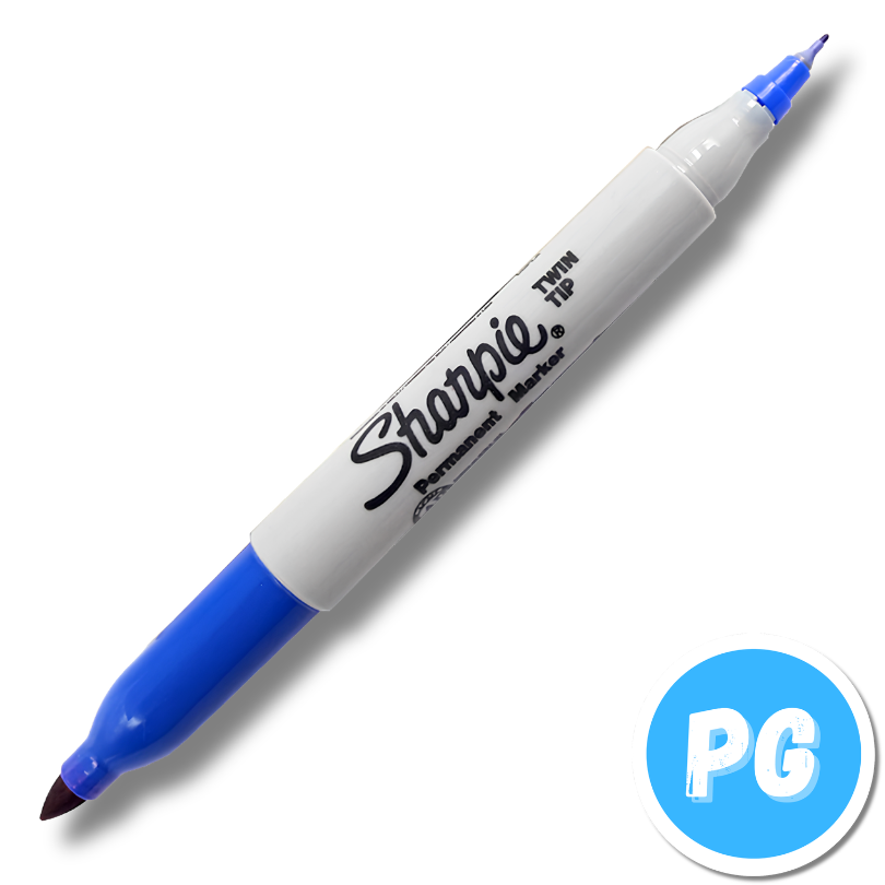 Caja Marcador Sharpie Doblepunta (Punta Fina y Micropunta/Ultra Fina) x12 Unds Azul Rey