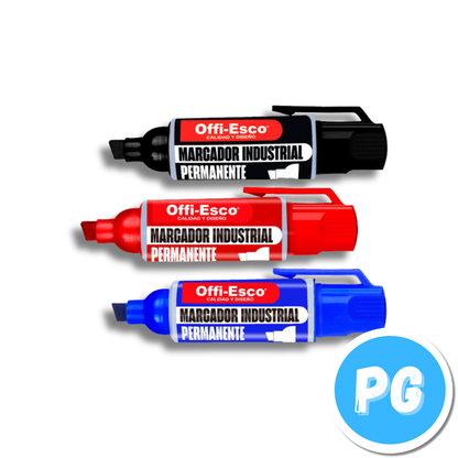 Marcador Offiesco Industrial OE-524 Unidad Azul Rey