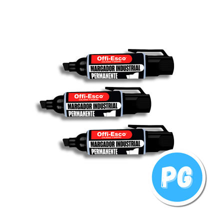Marcador Offiesco Industrial OE-524 Unidad Negro