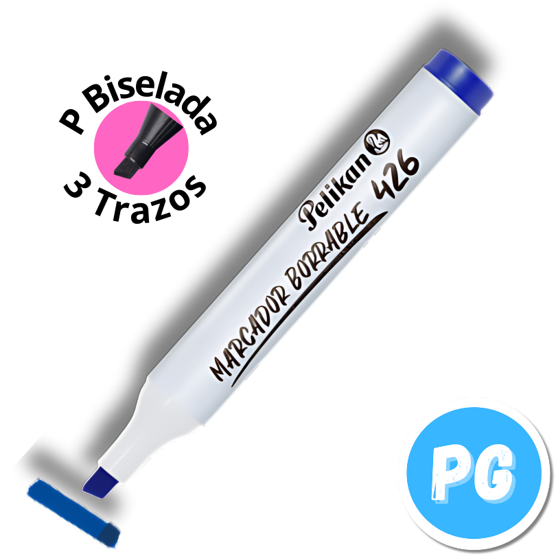 Caja Marcador Pelikan Borrable 426 x10 Unds Azul Rey