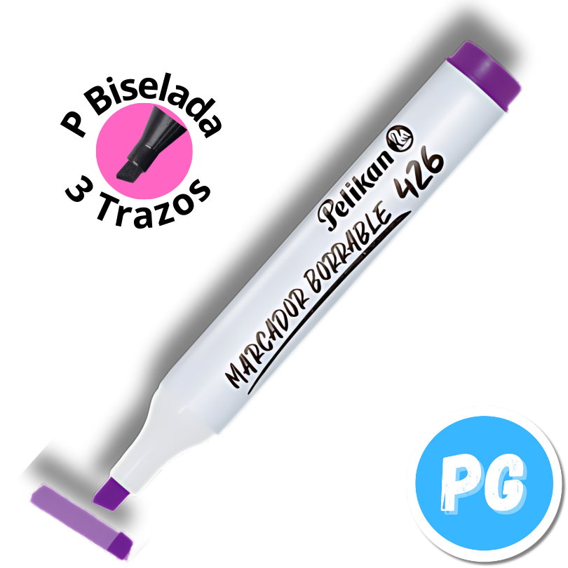 Caja Marcador Pelikan Borrable 426 x10 Unds Morado