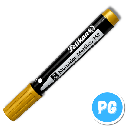 Caja Marcador Pelikan Metalico 752 x10 Unds Dorado