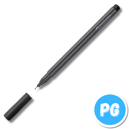 Caja Micropunta Faber Castell Grip 0.4mm x10 Unds Negro