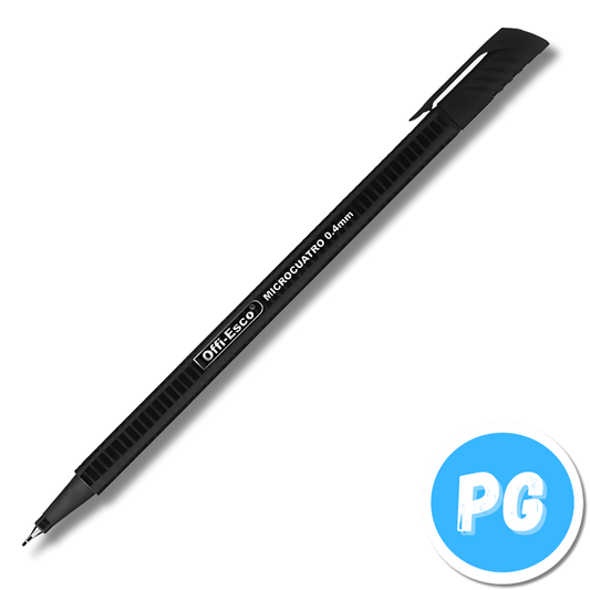 Micropunta Offiesco 0.4mm Unidad Negro Microcuarto Rotulador