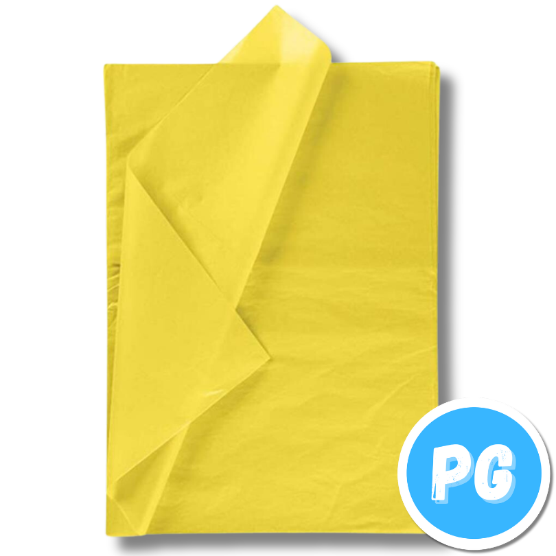 Medio Pliego De Papel Seda (50x70 Cm) Amarillo Unidad