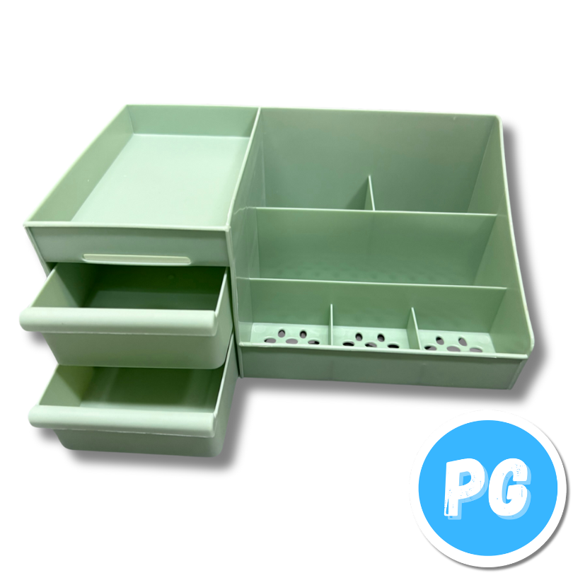 Organizador Escritorio Plastico Mediano Tonos Pastel Verde
