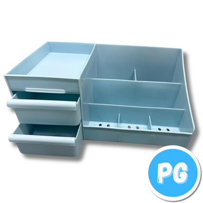 Organizador Escritorio Plastico Mediano Tonos Pastel Azul