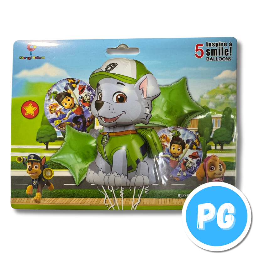 Paquete De Bombas De Paw Patrol X5 Unds Para Inflar Con Aire O Helio