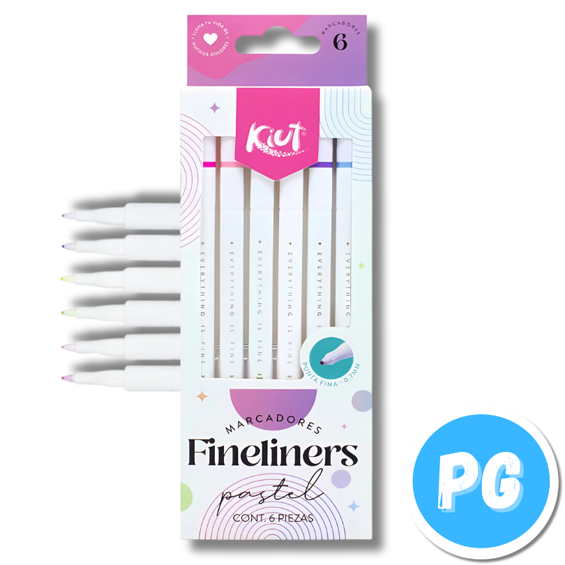 Paquete Micropunta Kiut x6 Unds Surtido Fineliners