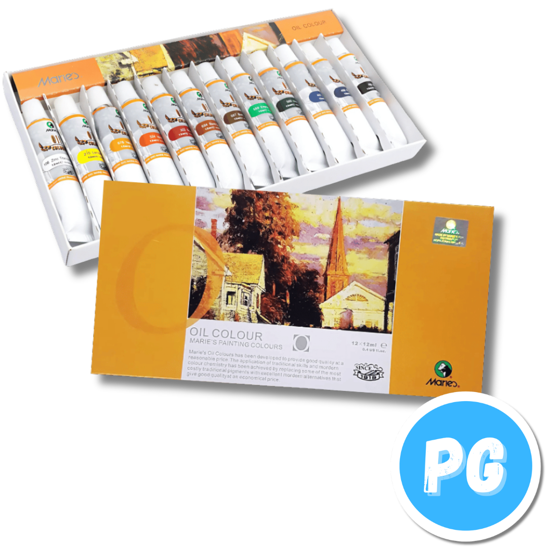 Caja Tubo Oleos Maries 12ml x12 Unds Surtido