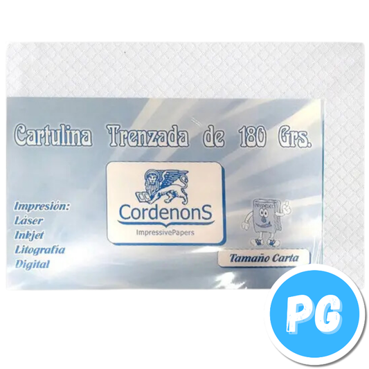 Paquete Cartulina Trenzada Carta Blanco X50 De 180grs Impresion Rombos