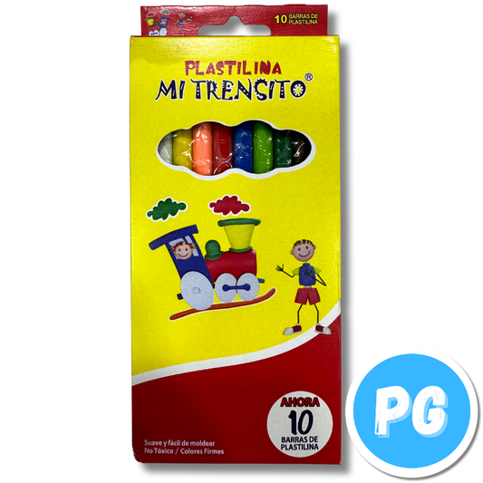 Paquete Plastilina Mi Trensito En Barra Largas X10 Colores Surtidos