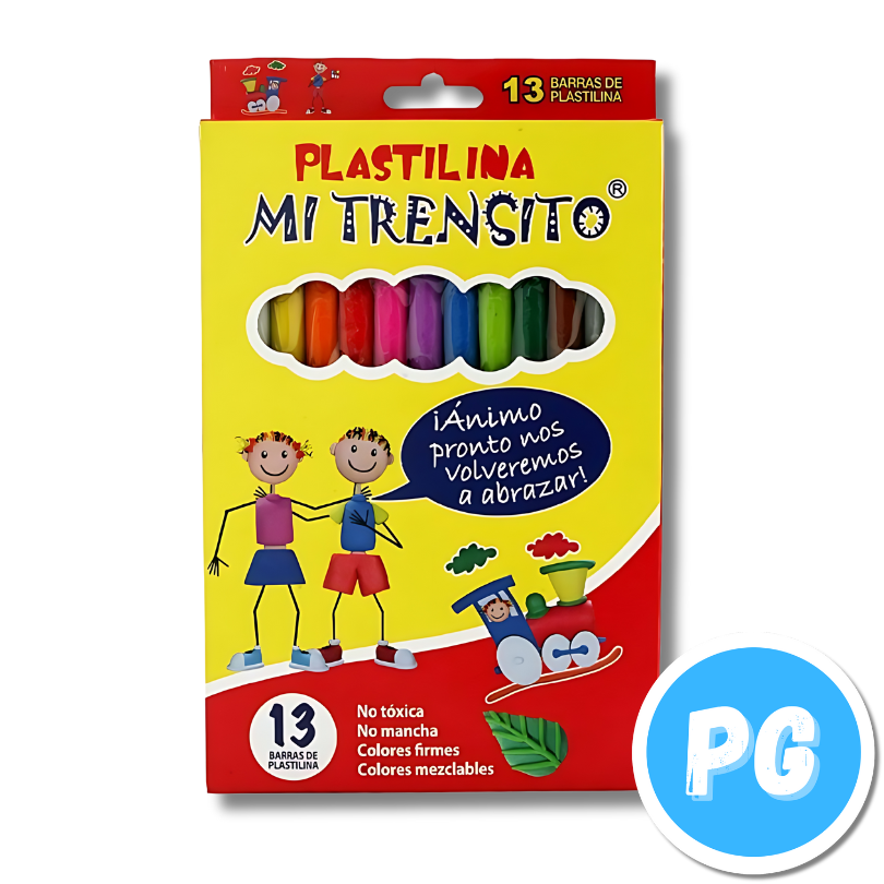 Paquete De Plastilina Mi Trensito En Barra Jumbo (gruesa) X12 Unds Surtida