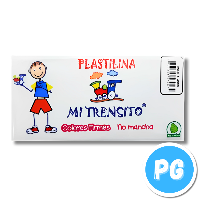 Paquete Plastilina Mi Trensito x250 Gramos Blanco