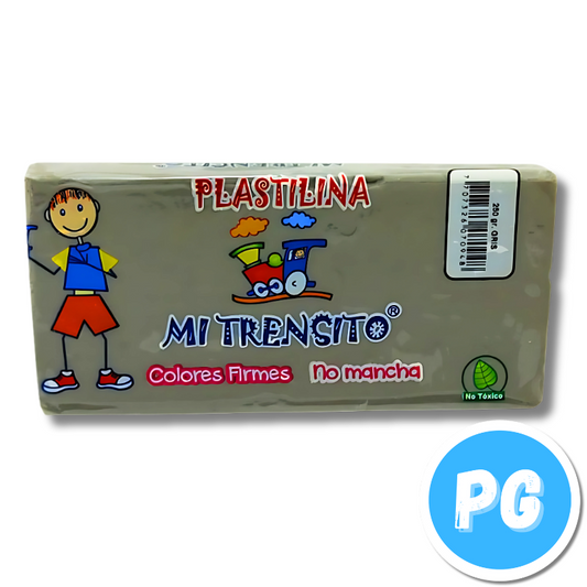 Paquete Plastilina Mi Trensito x250 Gramos Gris