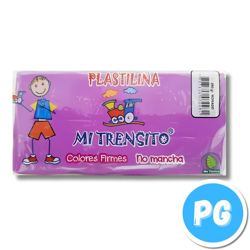 Paquete Plastilina Mi Trensito x250 Gramos Morado