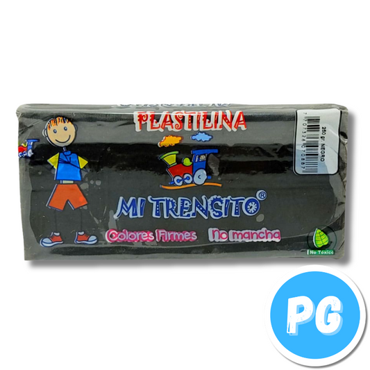 Paquete Plastilina Mi Trensito x250 Gramos Negro