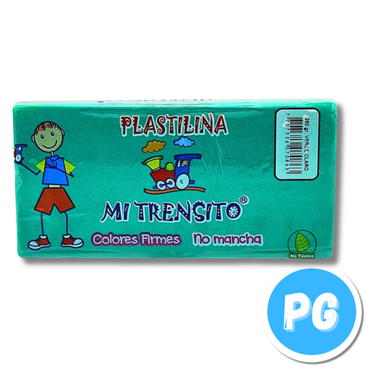 Paquete Plastilina Mi Trensito x250 Gramos Verde Oscuro