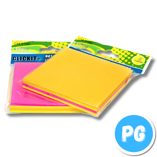 Paquete De Post It Cuadrado X100 Hojas 4 Colores