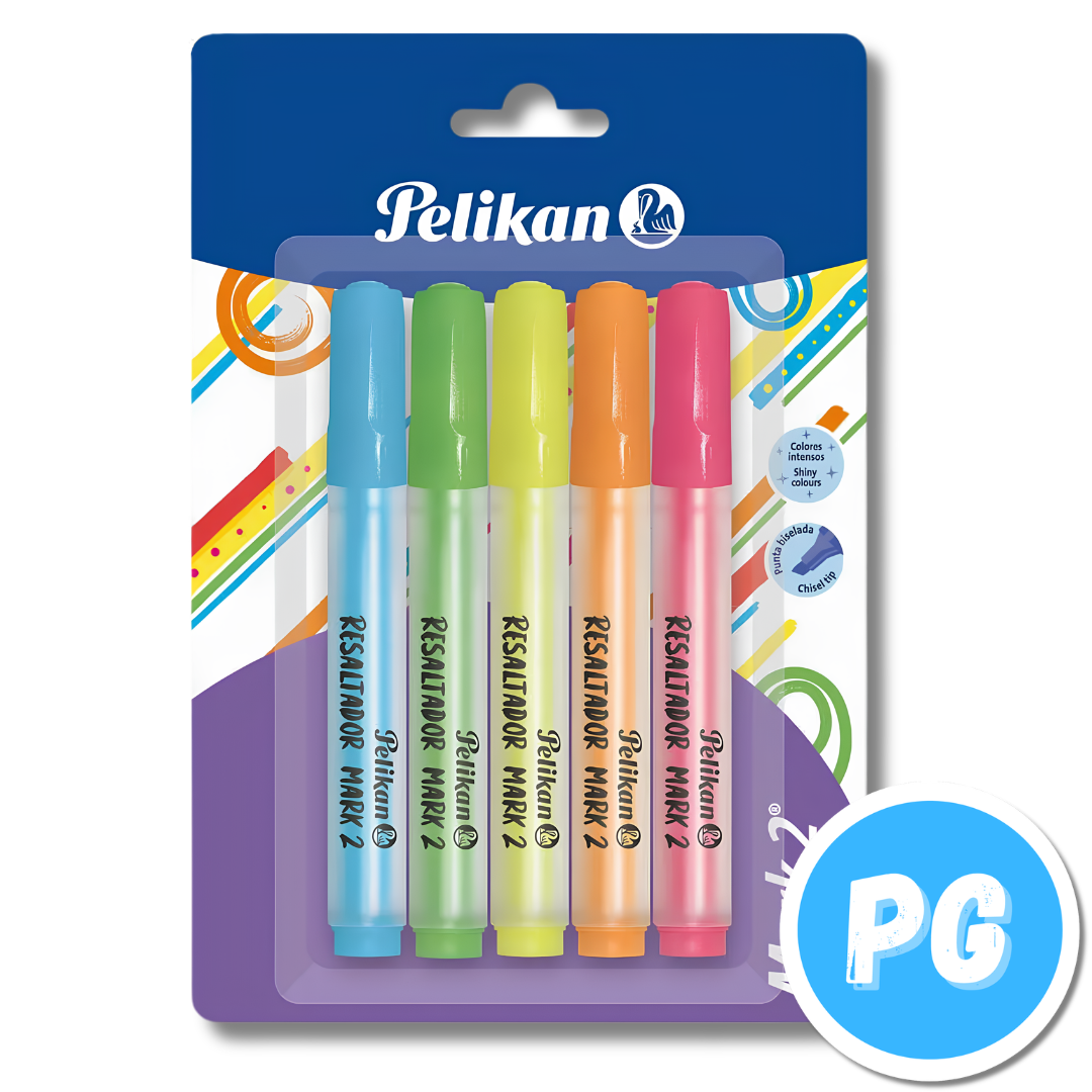 Paquete Resaltador Pelikan Mark 2 x5 Unds Surtido