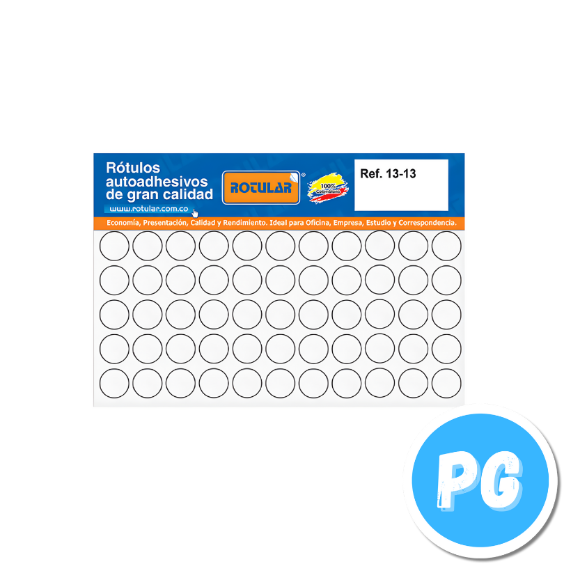 Paquete De Sticker Circular Adhesivo 13x13mm X308 Unds Blanco - Rotulos