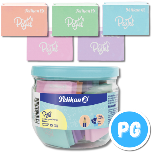 Tarro Borradores Pelikan Nata Pastel X15 Unds