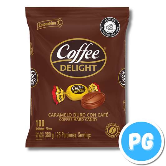 Paquete Caramelo Duro Coffee Delight 380 Gramos x100 Unds