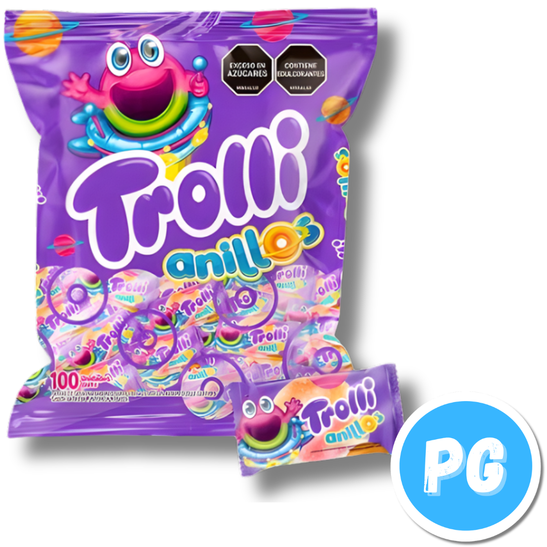 Paquete Gomitas Trolli Anillos x100 Unds Surtido