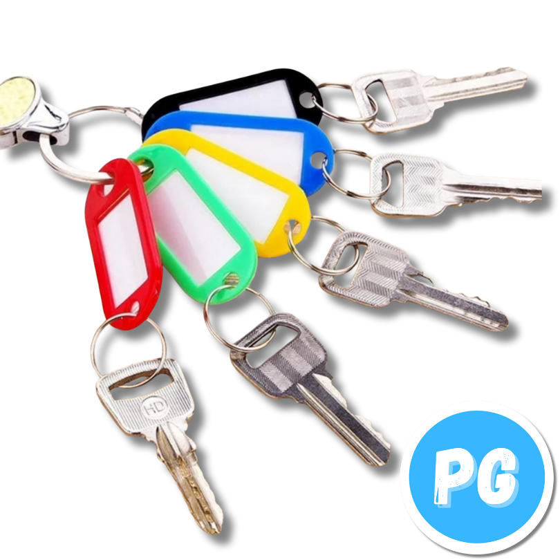 Paquete Identificador Llaves Plastico X50 Unds Surtido