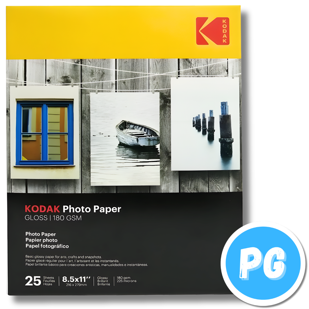 Paquete Papel Fotografico Kodak 180 Gramos x25 Hojas Carta