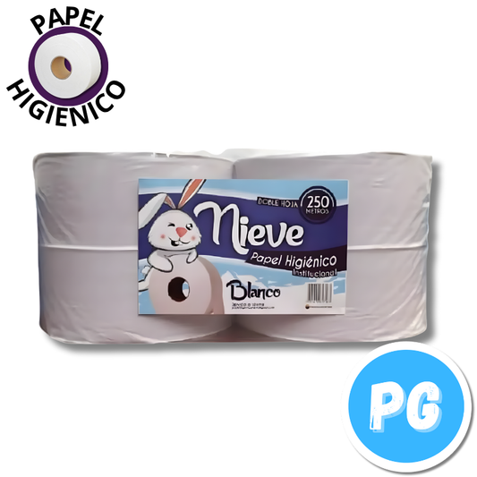 Rollo Papel Higienico Nieve Industrial 250 Metros Triple Hoja
