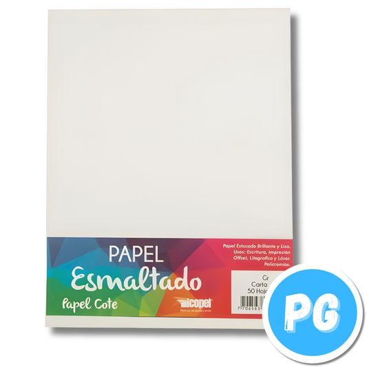 Paquete Papel Esmaltado Propalcote 200 gramos x50 Unds Carta