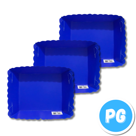 Paquete Plato De Carton Para Torta X12 Unds Azul Rey