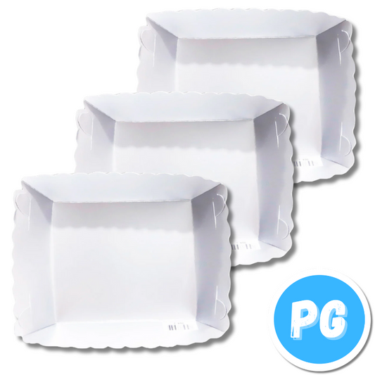 Paquete Plato De Carton Para Torta X12 Unds Blanco