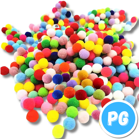 Paquete Mini Pompones X100 Unds Surtido