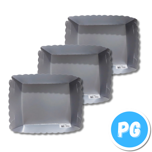 Paquete Plato De Carton Para Torta X12 Unds Gris