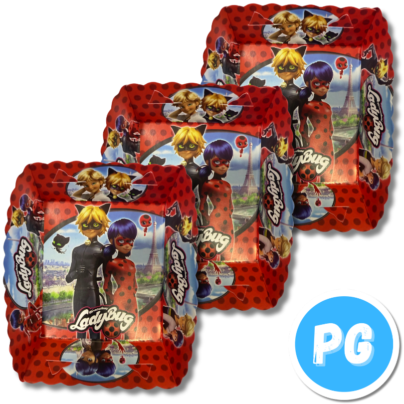 Paquete Plato De Carton X12 Unds Lady Bug