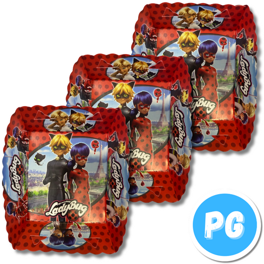 Paquete Plato De Carton X12 Unds Lady Bug