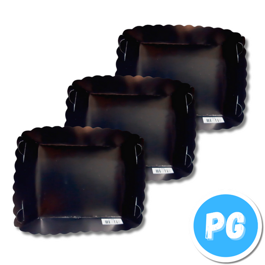 Paquete Plato De Carton Para Torta X12 Unds Negro