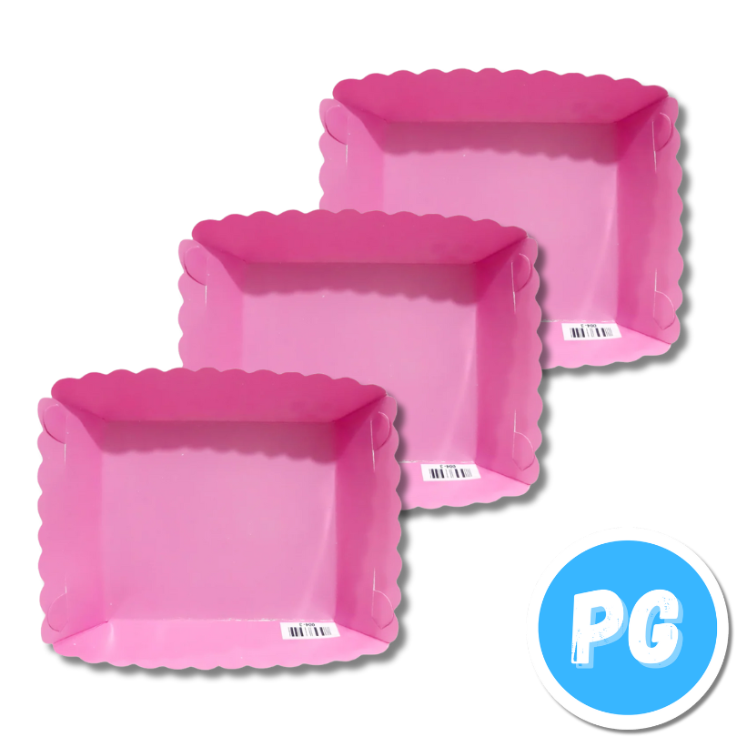 Paquete Plato De Carton Para Torta X12 Unds Rosado